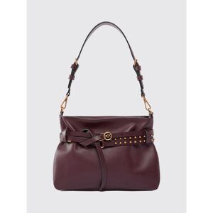 Pinko Women Pinko Calfskin Leather Belt Bag With Metallic Love Birds Logo